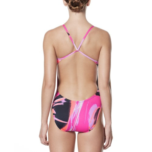 NIKE Rule Beam Women Swim Performance Cut Out One Piece