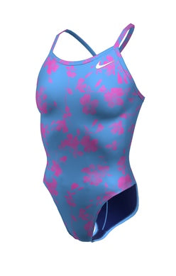 NIKE Women's Hydrastrong Multi Print Racerback One Piece Swimsuit