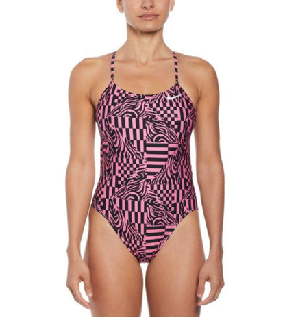 Nike Womens Hydrastrong Multi Print Cutout One Piece