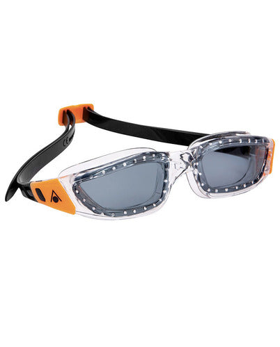 AQUA SPHERE Kameleon Goggles Smoke Lens - Transparent FrameOrange Accents
