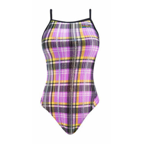 FINALS Funnies Female Diamond Plaid Wing Back Swimsuit