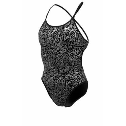 Nike Hydrastrong Multi Print Reversible Tie-Back One Piece Swimsuit