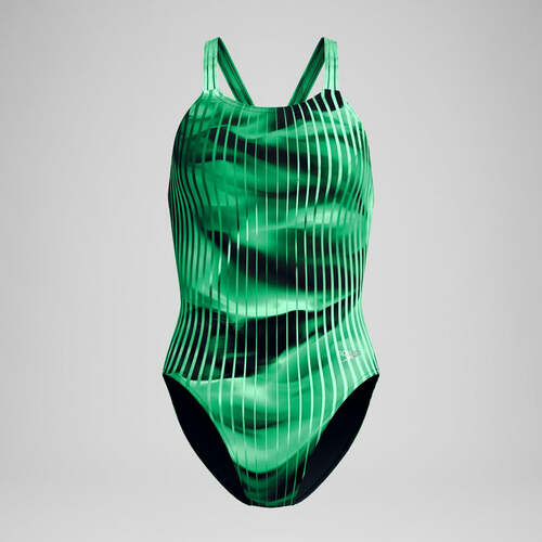 Speedo Women's Linear Lava Leaderback One Piece Swimsuit