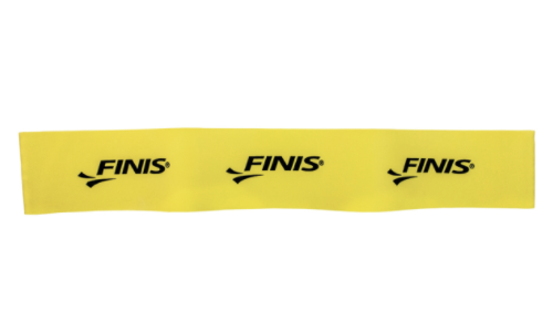 A close-up shot of Yellow coloured Finis Ankle band