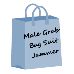 Blue colour grab bag for male practice swim suit