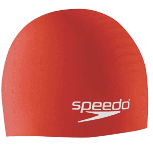 A close-up shot of speedo Red colour Hat