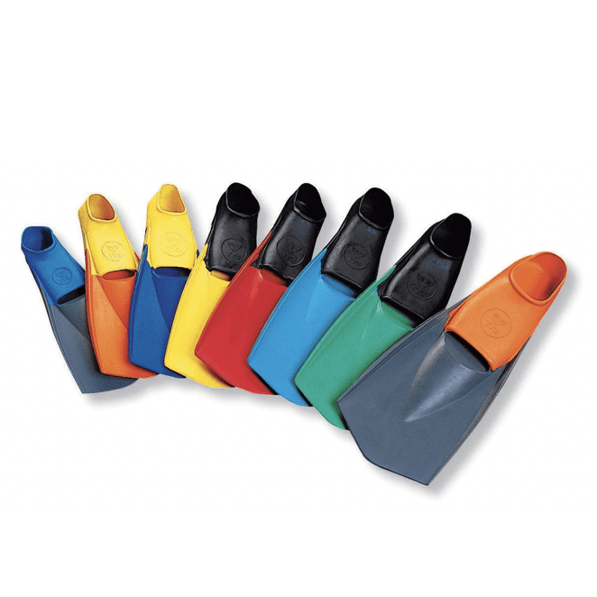 A long shot of TYR Flexfins in different colours