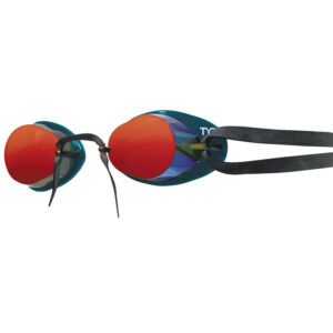 A close-up shot of TYR metal fire goggles