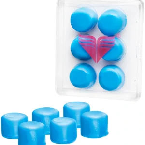 Kids soft silicone ear plugs in blue colour