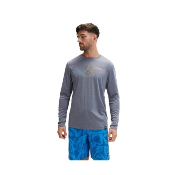 SPEEDO Men's Long Sleeve Graphic Swim Rashguard